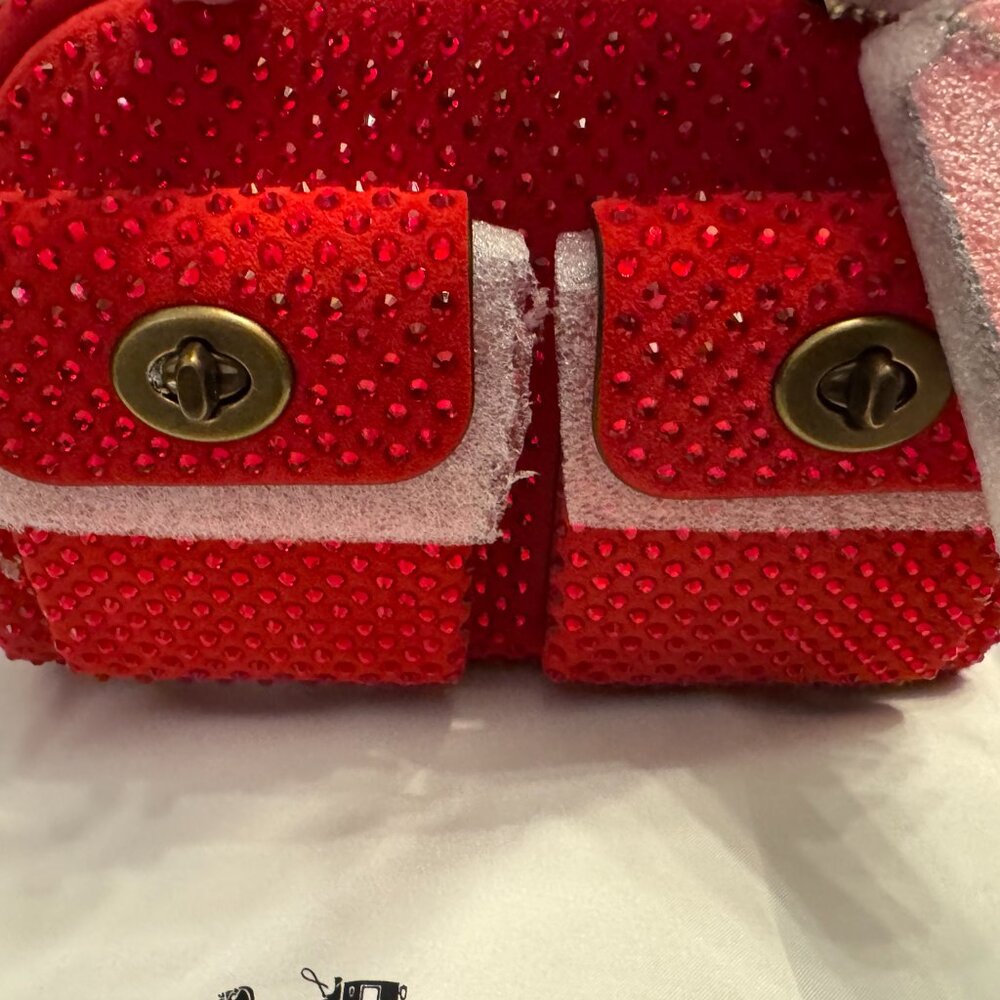 Coach Twin Turnlock Bag 20 Red Crystal Limited Edition CDT22 NWT - Picture 2 of 9